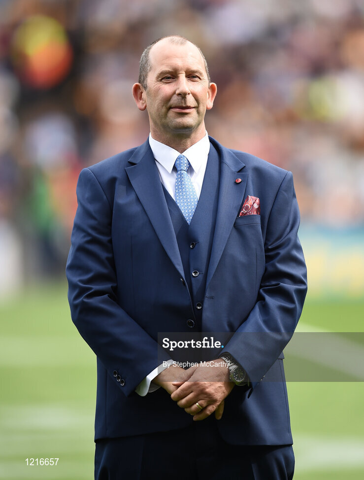 4 September 2016; Member of the Tipperary 1991 Jubilee Hurling team, Conor O'Donovan, during their presentation to the crowd before the GAA Hurling All-Ireland Senior Championship Final match between Kilkenny and Tipperary at Croke Park in Dublin. Photo by Stephen McCarthy/Sportsfile