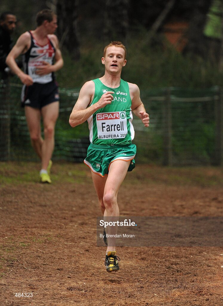 12 December 2010; Ireland's Brian Farrell in action during the Senior Men's race. 17th SPAR European Cross Country Championships, Albufeira, Portugal. Picture credit: Brendan Moran / SPORTSFILE