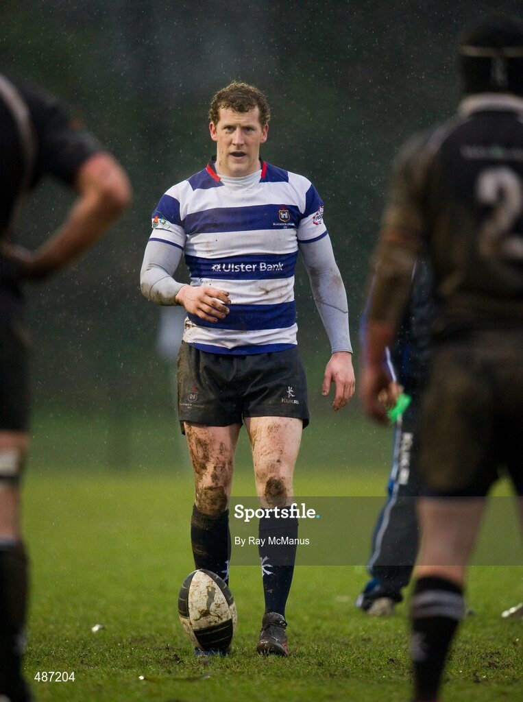 5 February 2011; Rob Keogh, Old Belvedere. Ulster Bank All-Ireland League Division 1A, Old Belvedere v Blackrock College RFC, Anglesea Road, Ballsbridge, Dublin. Picture credit: Ray McManus / SPORTSFILE