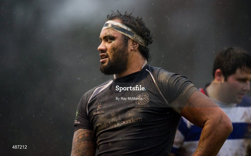 5 February 2011; Leo Auva'a, Old Belvedere. Ulster Bank All-Ireland League Division 1A, Old Belvedere v Blackrock College RFC, Anglesea Road, Ballsbridge, Dublin. Picture credit: Ray McManus / SPORTSFILE