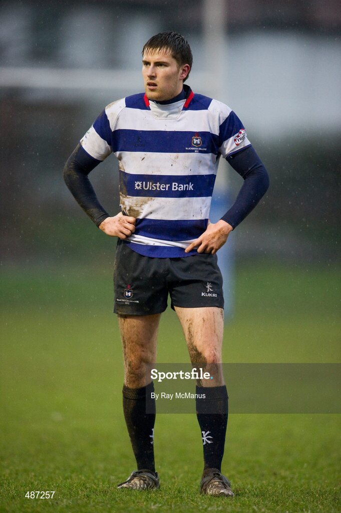 5 February 2011; Darragh Fitzpatrick, Blackrock College. Ulster Bank All-Ireland League Division 1A, Old Belvedere v Blackrock College RFC, Anglesea Road, Ballsbridge, Dublin. Picture credit: Ray McManus / SPORTSFILE
