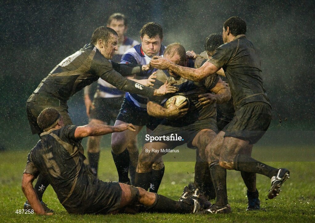 5 February 2011; Johnny Barretto retains possession for Blackrock College. Ulster Bank All-Ireland League Division 1A, Old Belvedere v Blackrock College RFC, Anglesea Road, Ballsbridge, Dublin. Picture credit: Ray McManus / SPORTSFILE