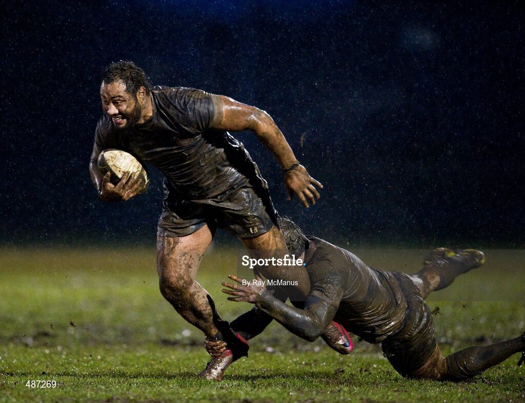 5 February 2011; Leo Auva'a, Old Belvedere. Ulster Bank All-Ireland League Division 1A, Old Belvedere v Blackrock College RFC, Anglesea Road, Ballsbridge, Dublin. Picture credit: Ray McManus / SPORTSFILE