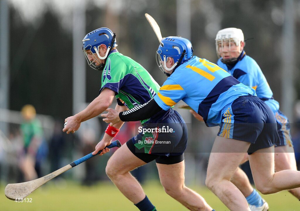 8 February 2011; Conor Cooney, Limerick IT, in action against Keith Hogan, UCD. Ulster Bank Fitzgibbon Cup Group 2, UCD v Limerick IT, UCD, Belfield, Dublin. Picture credit: Dáire Brennan / SPORTSFILE
