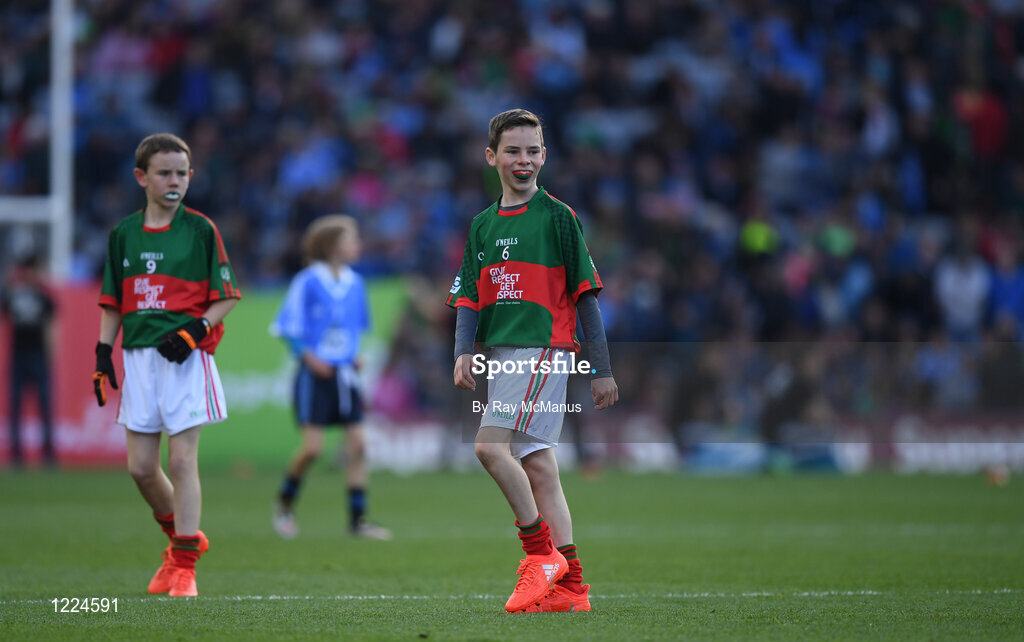 1 October 2016; Cian Reddington, Carracastle NS, Carracastle, Mayo, during the INTO Cumann na mBunscol GAA Respect Exhibition Go Games at the GAA Football All-Ireland Senior Championship Final Replay match between Dublin and Mayo at Croke Park in Dublin. Photo by Ray McManus/Sportsfile