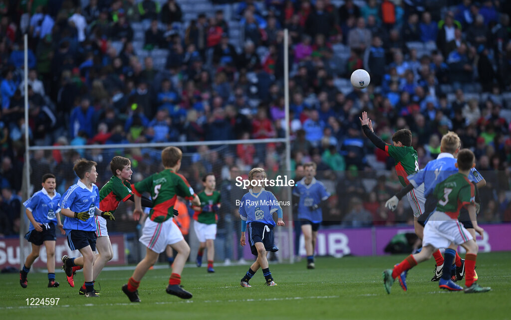 1 October 2016; Action from the INTO Cumann na mBunscol GAA Respect Exhibition Go Games at the GAA Football All-Ireland Senior Championship Final Replay match between Dublin and Mayo at Croke Park in Dublin. Photo by Ray McManus/Sportsfile