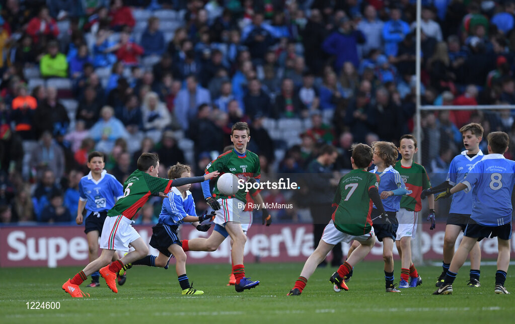 1 October 2016; Action from the INTO Cumann na mBunscol GAA Respect Exhibition Go Games at the GAA Football All-Ireland Senior Championship Final Replay match between Dublin and Mayo at Croke Park in Dublin. Photo by Ray McManus/Sportsfile