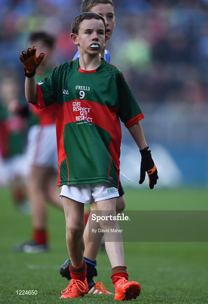 1 October 2016; Shay Heneghan, Kilmaine NS, Kilmaine, Mayo, during the INTO Cumann na mBunscol GAA Respect Exhibition Go Games at the GAA Football All-Ireland Senior Championship Final Replay match between Dublin and Mayo at Croke Park in Dublin. Photo by David Maher/Sportsfile