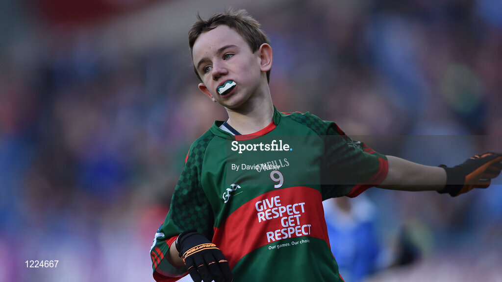 1 October 2016; Shay Heneghan, Kilmaine NS, Kilmaine, Mayo, during the INTO Cumann na mBunscol GAA Respect Exhibition Go Games at the GAA Football All-Ireland Senior Championship Final Replay match between Dublin and Mayo at Croke Park in Dublin. Photo by David Maher/Sportsfile