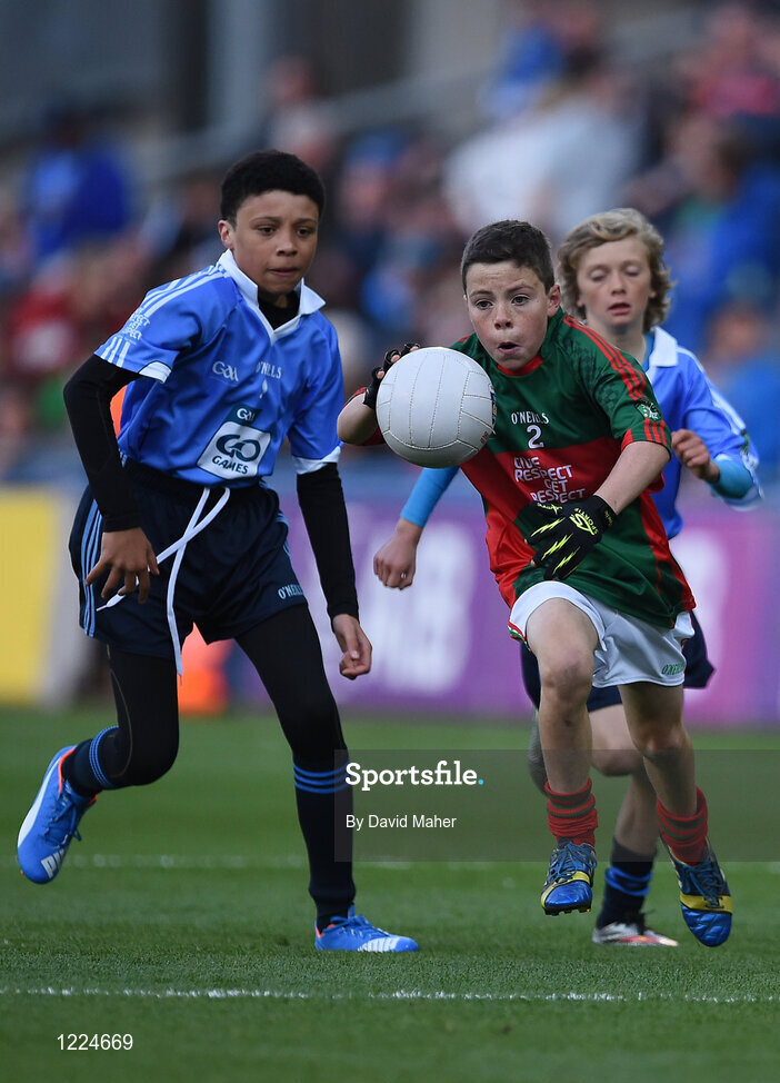 1 October 2016; Oisín Ivers, Kinvara GAA, Kinvara, Galway, representing Mayo, during the INTO Cumann na mBunscol GAA Respect Exhibition Go Games at the GAA Football All-Ireland Senior Championship Final Replay match between Dublin and Mayo at Croke Park in Dublin. Photo by David Maher/Sportsfile
