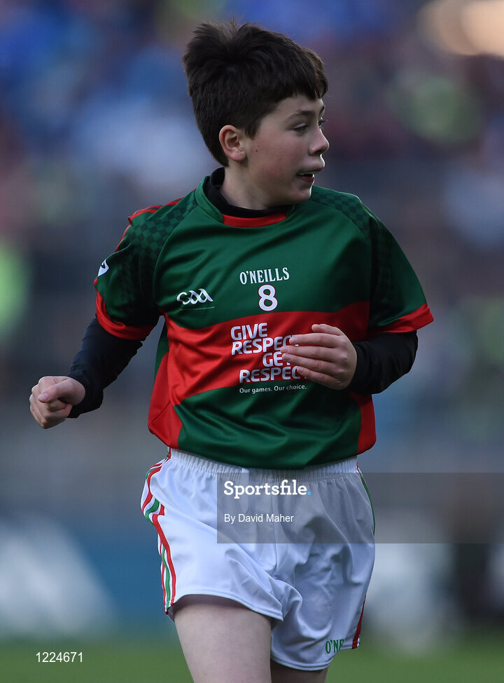 1 October 2016; Jack Armstrong, Ardnaree Sarsfields GAA, Ballina, Mayo, during the INTO Cumann na mBunscol GAA Respect Exhibition Go Games at the GAA Football All-Ireland Senior Championship Final Replay match between Dublin and Mayo at Croke Park in Dublin. Photo by David Maher/Sportsfile