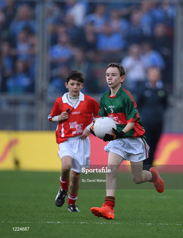 1 October 2016; Shay Heneghan, Kilmaine NS, Kilmaine, Mayo, during the INTO Cumann na mBunscol GAA Respect Exhibition Go Games at the GAA Football All-Ireland Senior Championship Final Replay match between Dublin and Mayo at Croke Park in Dublin. Photo by David Maher/Sportsfile