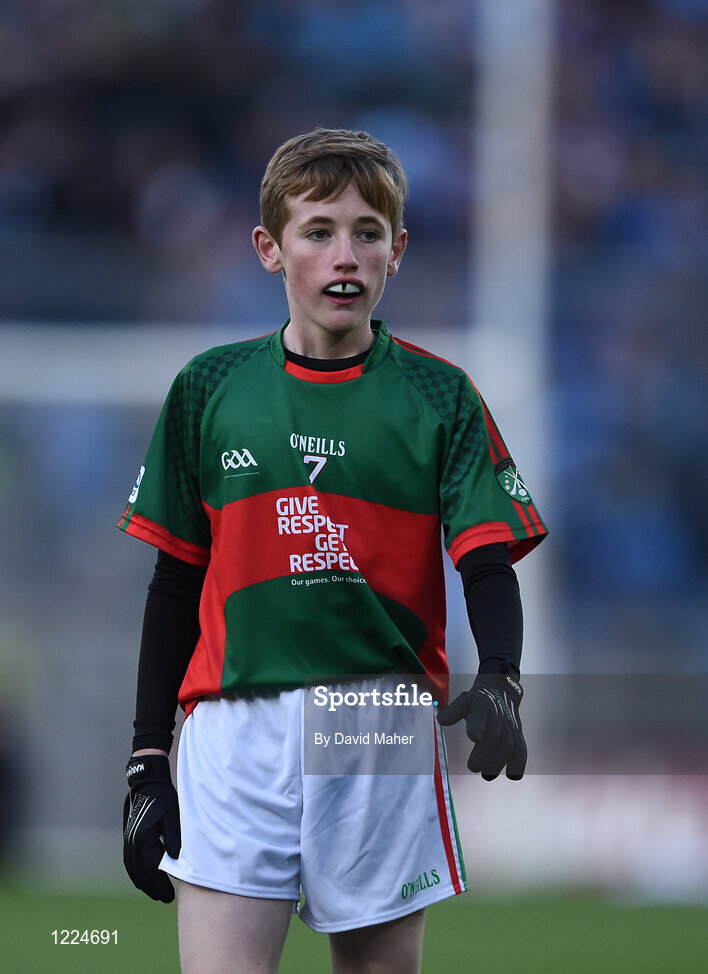 1 October 2016; Ian Lavelle, Bohola NS, Bohola, Mayo, during the INTO Cumann na mBunscol GAA Respect Exhibition Go Games at the GAA Football All-Ireland Senior Championship Final Replay match between Dublin and Mayo at Croke Park in Dublin. Photo by David Maher/Sportsfile