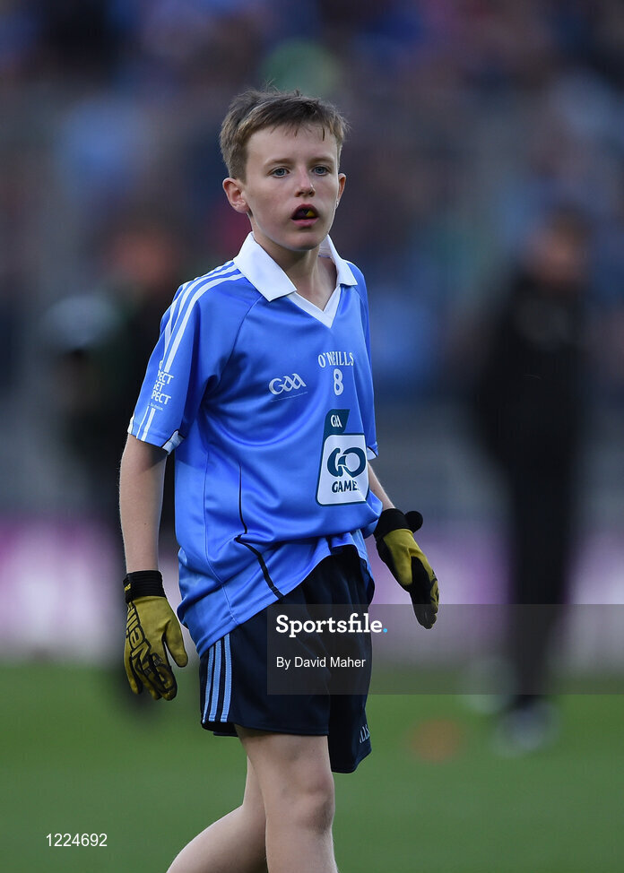 1 October 2016; Seán Horan, Hollypark BNS, Blackrock, Dublin,  during the INTO Cumann na mBunscol GAA Respect Exhibition Go Games at the GAA Football All-Ireland Senior Championship Final Replay match between Dublin and Mayo at Croke Park in Dublin. Photo by David Maher/Sportsfile