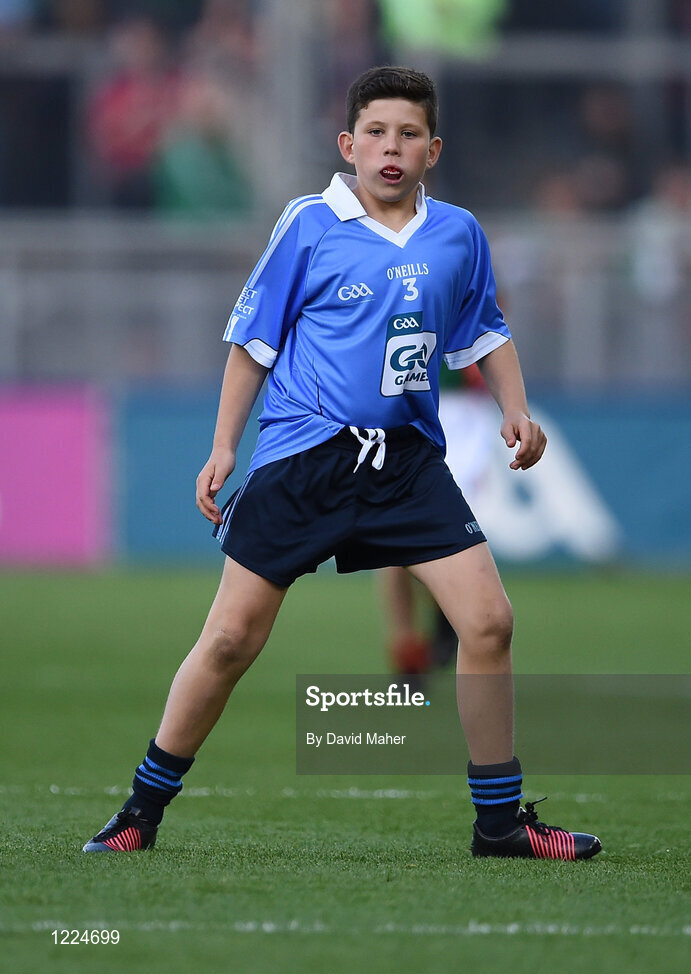 1 October 2016; Ruadhán McCann, Fingallians GAA, Swords, Dublin, during the INTO Cumann na mBunscol GAA Respect Exhibition Go Games at the GAA Football All-Ireland Senior Championship Final Replay match between Dublin and Mayo at Croke Park in Dublin. Photo by David Maher/Sportsfile