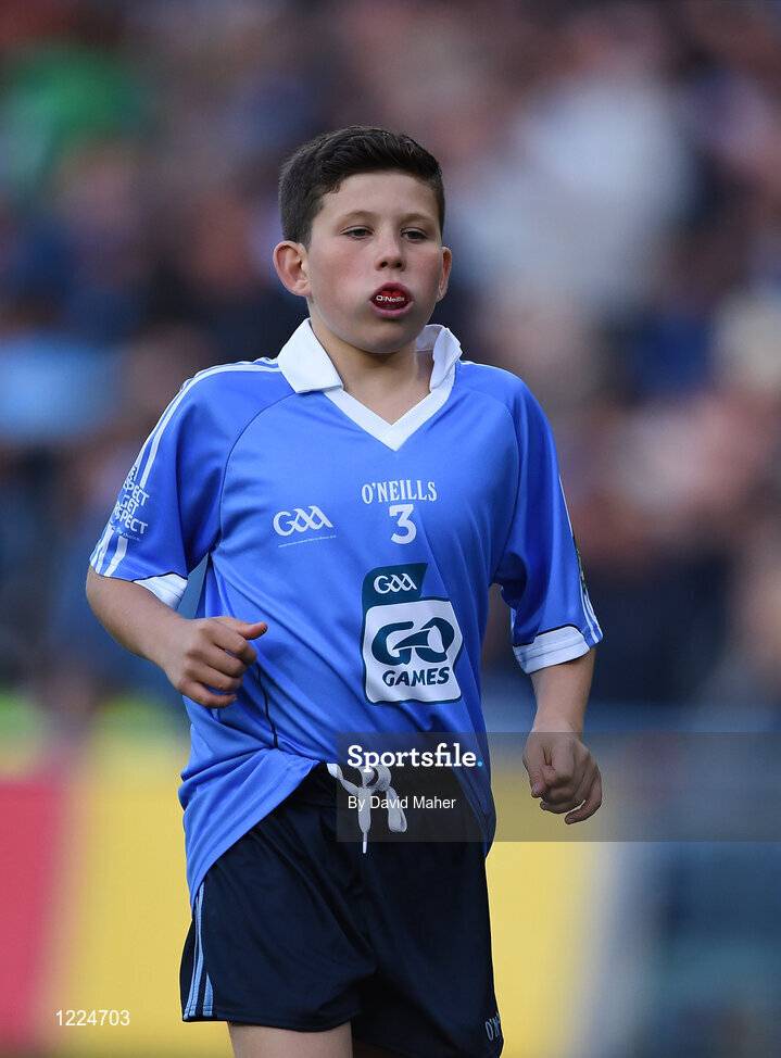 1 October 2016; Ruadhán McCann, Fingallians GAA, Swords, Dublin, during the INTO Cumann na mBunscol GAA Respect Exhibition Go Games at the GAA Football All-Ireland Senior Championship Final Replay match between Dublin and Mayo at Croke Park in Dublin. Photo by David Maher/Sportsfile