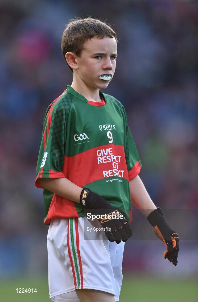 1 October 2016; Shay Heneghan, Kilmaine NS, Kilmaine, Mayo, during the INTO Cumann na mBunscol GAA Respect Exhibition Go Games at the GAA Football All-Ireland Senior Championship Final Replay match between Dublin and Mayo at Croke Park in Dublin. Photo by Sportsfile