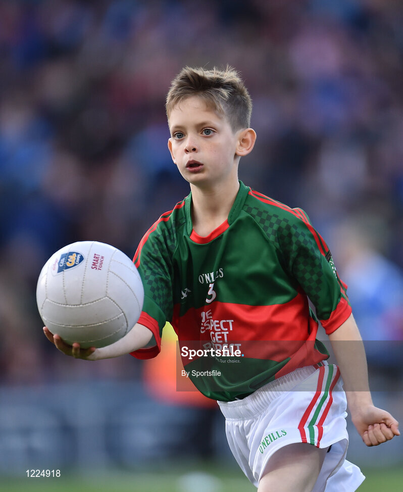 1 October 2016; Martin Mullarkey, Belmullet NS, Belmullet, Mayo, during the INTO Cumann na mBunscol GAA Respect Exhibition Go Games at the GAA Football All-Ireland Senior Championship Final Replay match between Dublin and Mayo at Croke Park in Dublin. Photo by Sportsfile