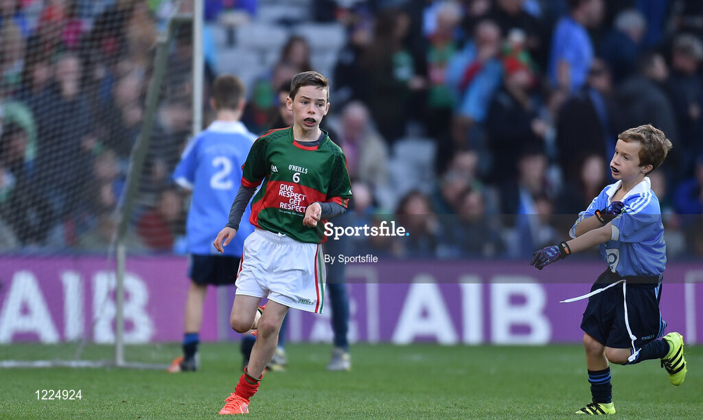 1 October 2016; Cian Reddington, Carracastle NS, Carracastle, Mayo, during the INTO Cumann na mBunscol GAA Respect Exhibition Go Games at the GAA Football All-Ireland Senior Championship Final Replay match between Dublin and Mayo at Croke Park in Dublin. Photo by Sportsfile