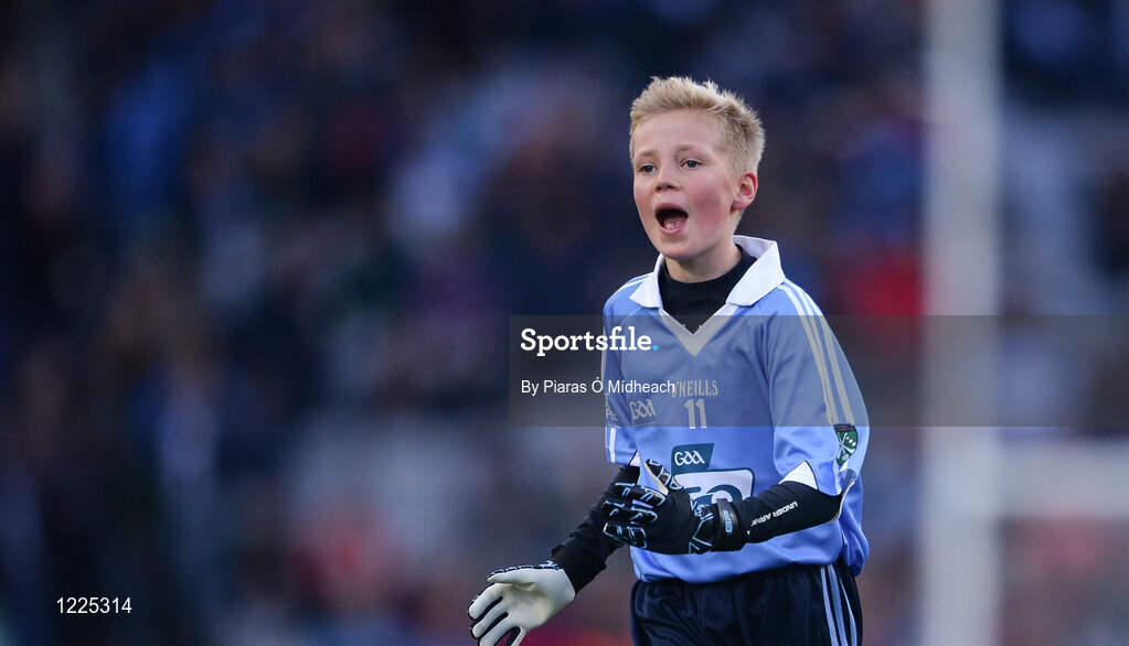 1 October 2016; Oscar Maguire, Griffith Barracks Multidenominational School, Dublin, during the INTO Cumann na mBunscol GAA Respect Exhibition Go Games at the GAA Football All-Ireland Senior Championship Final Replay match between Dublin and Mayo at Croke Park in Dublin. Photo by Piaras Ó Mídheach/Sportsfile