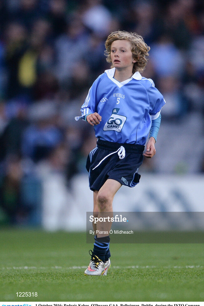 1 October 2016; Padraic Kehoe, O'Dwyers GAA, Balbriggan, Dublin, during the INTO Cumann na mBunscol GAA Respect Exhibition Go Games at the GAA Football All-Ireland Senior Championship Final Replay match between Dublin and Mayo at Croke Park in Dublin. Photo by Piaras Ó Mídheach/Sportsfile