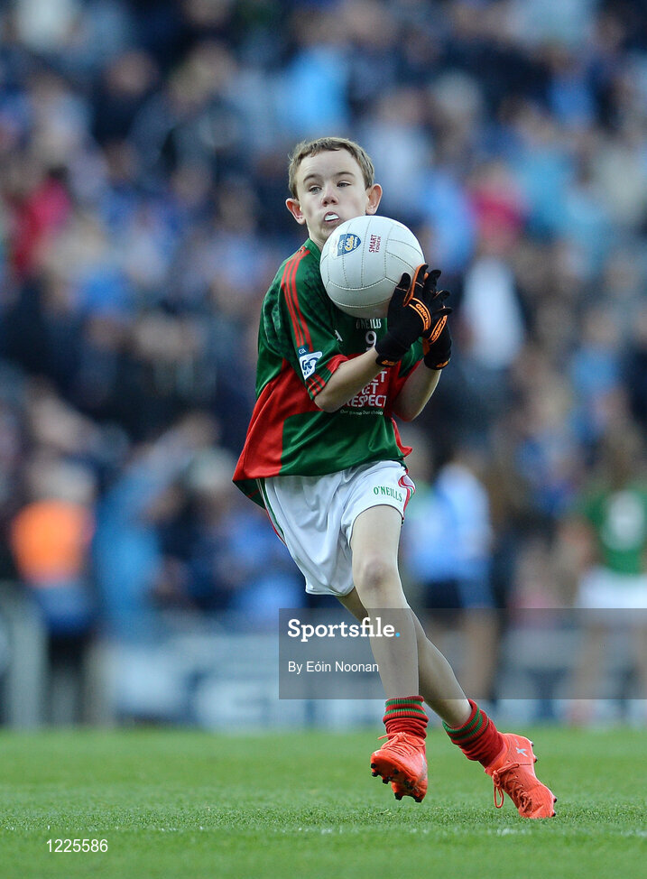 1 October 2016; Shay Heneghan, Kilmaine NS, Kilmaine, Mayo, during the INTO Cumann na mBunscol GAA Respect Exhibition Go Games at the GAA Football All-Ireland Senior Championship Final Replay match between Dublin and Mayo at Croke Park in Dublin. Photo by Eóin Noonan/Sportsfile