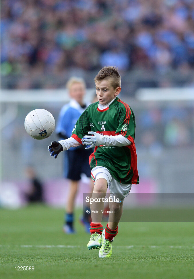 1 October 2016; Oisín Cronin, Craggagh NS, Kiltimagh, Mayo, during the INTO Cumann na mBunscol GAA Respect Exhibition Go Games at the GAA Football All-Ireland Senior Championship Final Replay match between Dublin and Mayo at Croke Park in Dublin. Photo by Eóin Noonan/Sportsfile