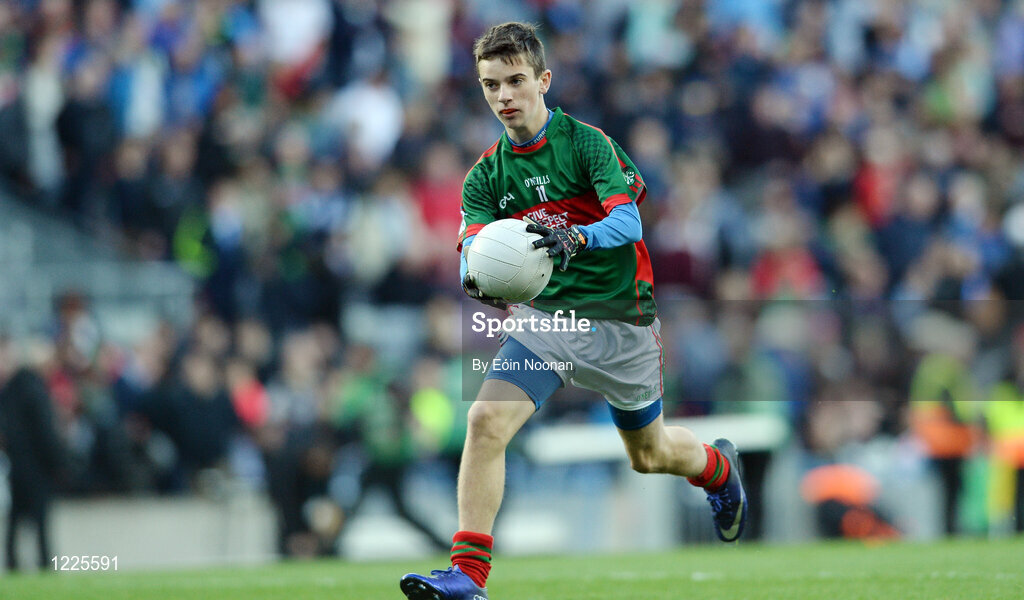 1 October 2016; Dylan McEvoy, Buffers Alley GAA, Wexford, representing Mayo, during the INTO Cumann na mBunscol GAA Respect Exhibition Go Games at the GAA Football All-Ireland Senior Championship Final Replay match between Dublin and Mayo at Croke Park in Dublin. Photo by Eóin Noonan/Sportsfile