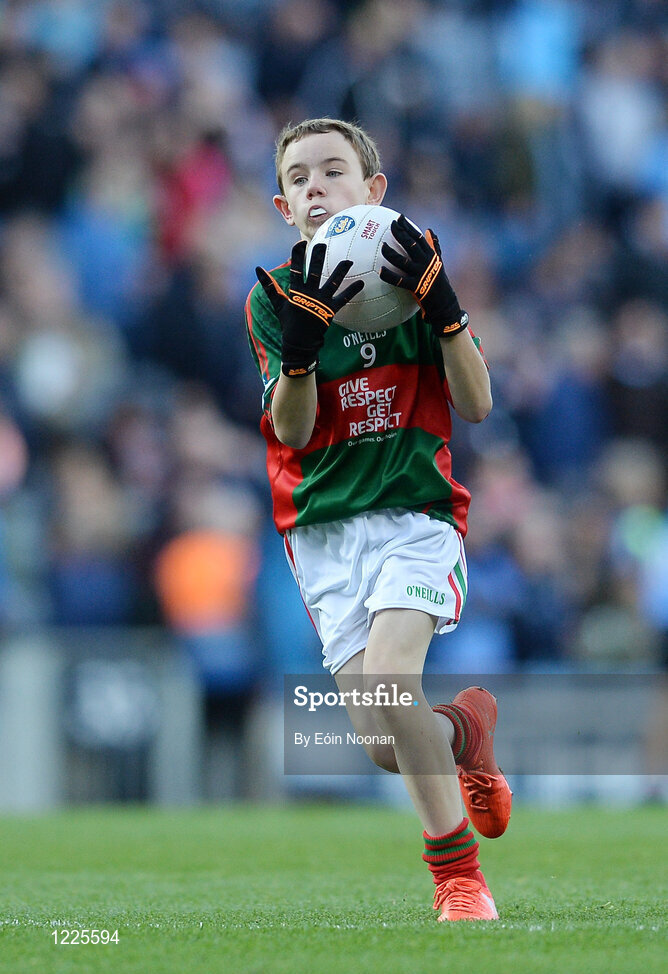 1 October 2016; Shay Heneghan, Kilmaine NS, Kilmaine, Mayo, during the INTO Cumann na mBunscol GAA Respect Exhibition Go Games at the GAA Football All-Ireland Senior Championship Final Replay match between Dublin and Mayo at Croke Park in Dublin. Photo by Eóin Noonan/Sportsfile