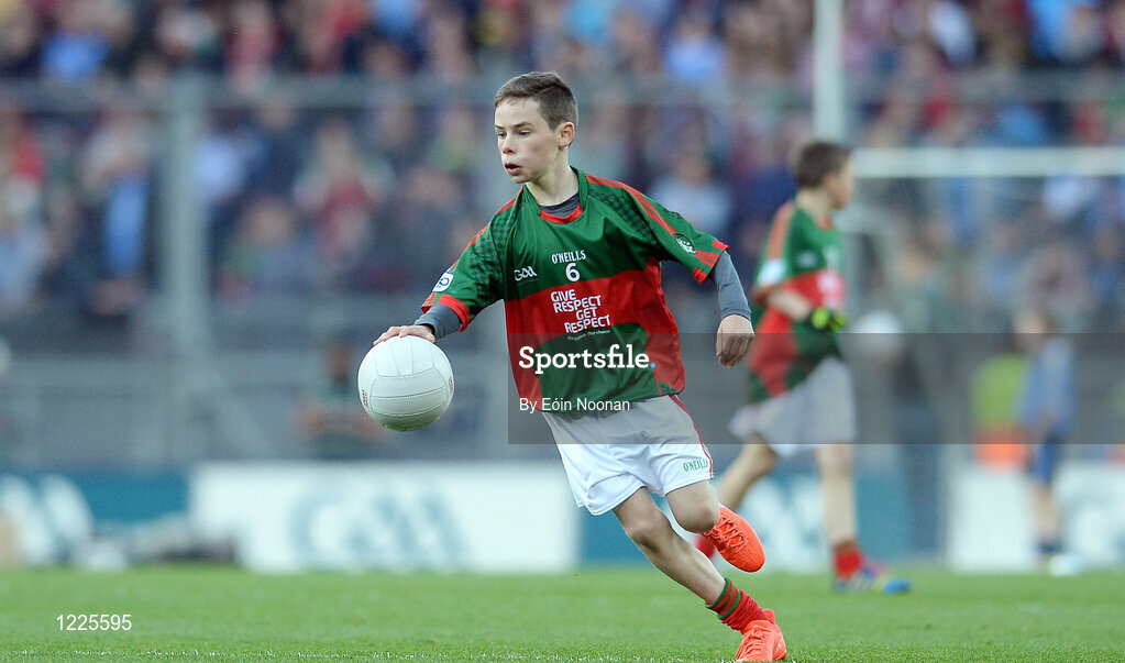 1 October 2016; Cian Reddington, Carracastle NS, Carracastle, Mayo, during the INTO Cumann na mBunscol GAA Respect Exhibition Go Games at the GAA Football All-Ireland Senior Championship Final Replay match between Dublin and Mayo at Croke Park in Dublin. Photo by Eóin Noonan/Sportsfile