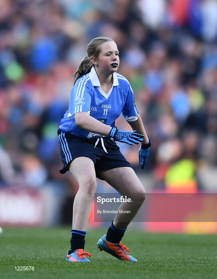 1 October 2016; Ciara Doyle, Stars of Erin GAA, Glencullen, Dublin, during the INTO Cumann na mBunscol GAA Respect Exhibition Go Games at the GAA Football All-Ireland Senior Championship Final Replay match between Dublin and Mayo at Croke Park in Dublin. Photo by Brendan Moran/Sportsfile