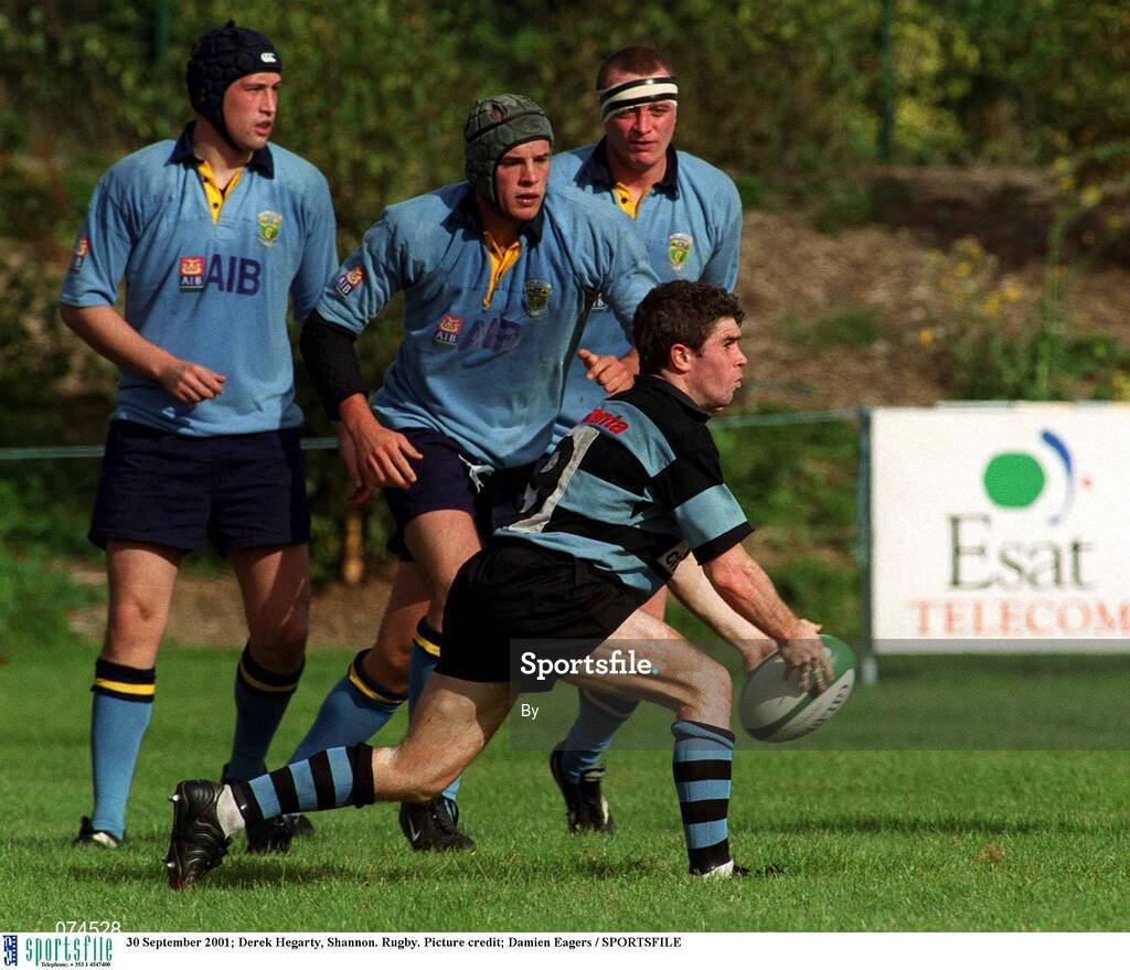 30 September 2001; Derek Hegarty, Shannon. Rugby. Picture credit; Damien Eagers / SPORTSFILE