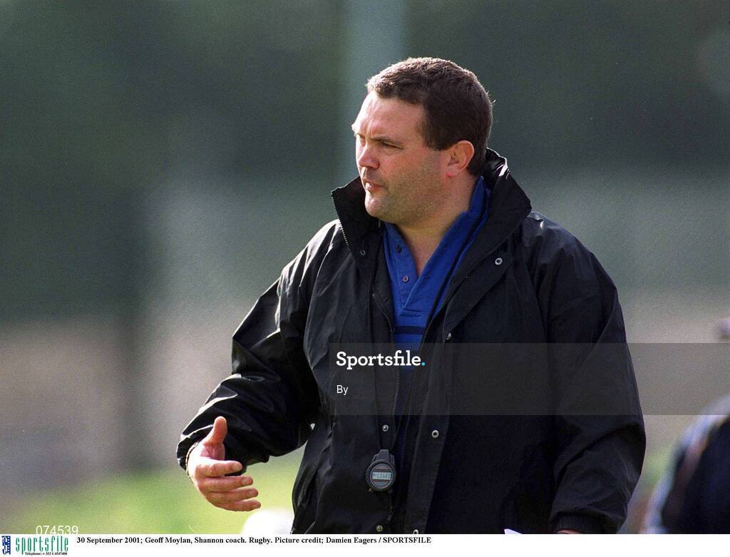 30 September 2001; Geoff Moylan, Shannon coach. Rugby. Picture credit; Damien Eagers / SPORTSFILE
