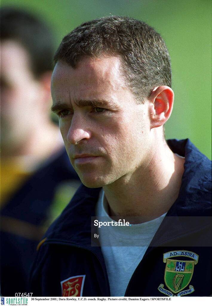 30 September 2001; Dara Rowley, U.C.D. coach. Rugby. Picture credit; Damien Eagers / SPORTSFILE