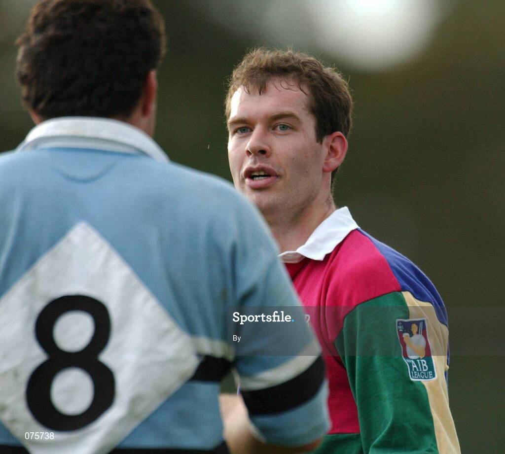 27 October 2001; Colin Stanley, Referee. Picture credit; Ray McManus / SPORTSFILE *EDI*
