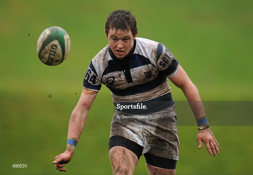 16 February 2011; Brian Haugh, Rockwell College. Avonmore Milk Munster Schools Senior Cup, Ardscoil Ris v Rockwell College, Clanwilliam RFC, Tipperary Town, Tipperary. Picture credit: Diarmuid Greene / SPORTSFILE