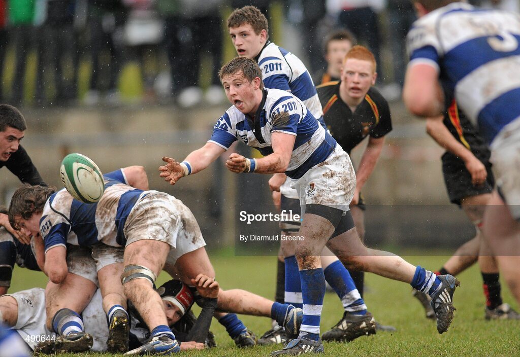 16 February 2011; Brian Haugh, Rockwell College. Avonmore Milk Munster Schools Senior Cup, Ardscoil Ris v Rockwell College, Clanwilliam RFC, Tipperary Town, Tipperary. Picture credit: Diarmuid Greene / SPORTSFILE