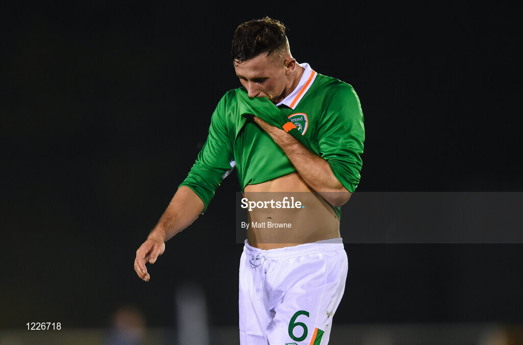 7 October 2016; Alan Browne of Republic of Ireland after the UEFA U21 Championship Qualifier match between Republic of Ireland and Serbia at the RSC, Waterford. Photo by Matt Browne/Sportsfile