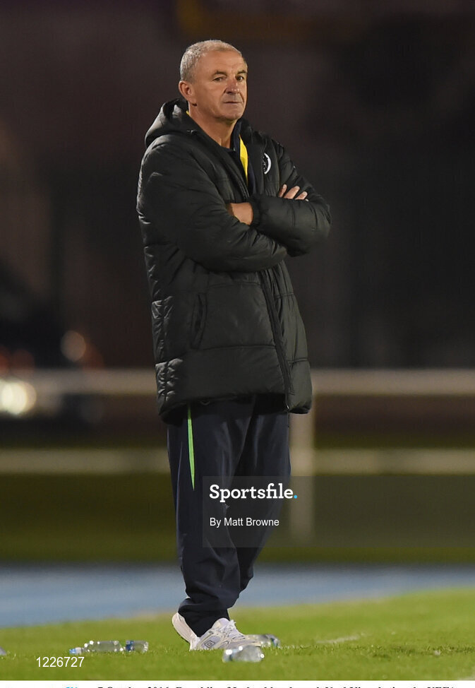 7 October 2016; Republic of Ireland head coach Noel King during the UEFA U21 Championship Qualifier match between Republic of Ireland and Serbia at the RSC, Waterford. Photo by Matt Browne/Sportsfile