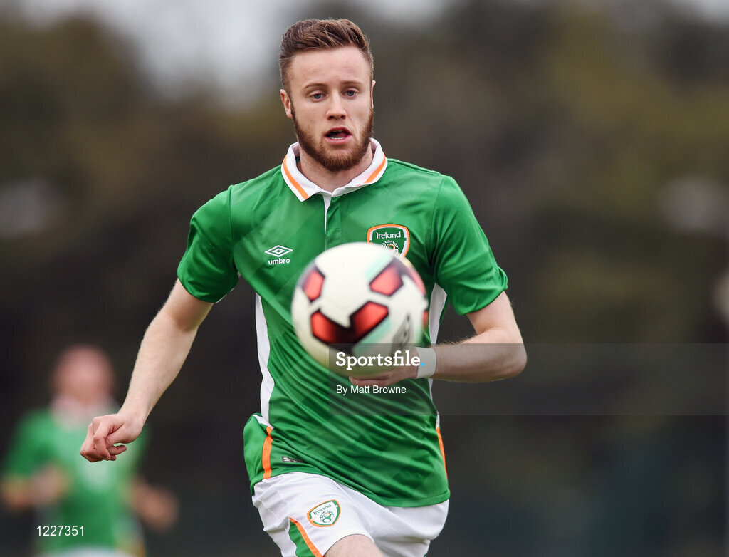 7 October 2016; Kevin O’Connor of Republic of Ireland during the UEFA U21 Championship Qualifier match between Republic of Ireland and Serbia at the RSC, Waterford. Photo by Matt Browne/Sportsfile
