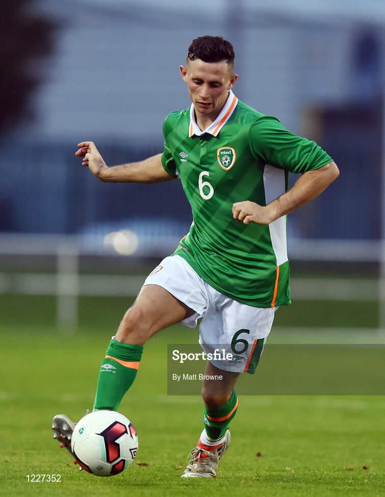 7 October 2016; Alan Browne of Republic of Ireland during the UEFA U21 Championship Qualifier match between Republic of Ireland and Serbia at the RSC, Waterford. Photo by Matt Browne/Sportsfile