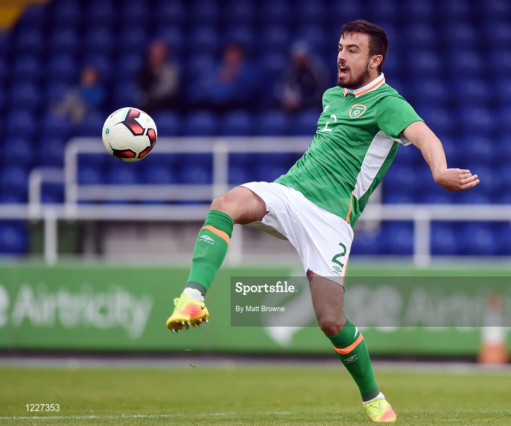 7 October 2016; Eoghan O’Connell of Republic of Ireland during the UEFA U21 Championship Qualifier match between Republic of Ireland and Serbia at the RSC, Waterford. Photo by Matt Browne/Sportsfile