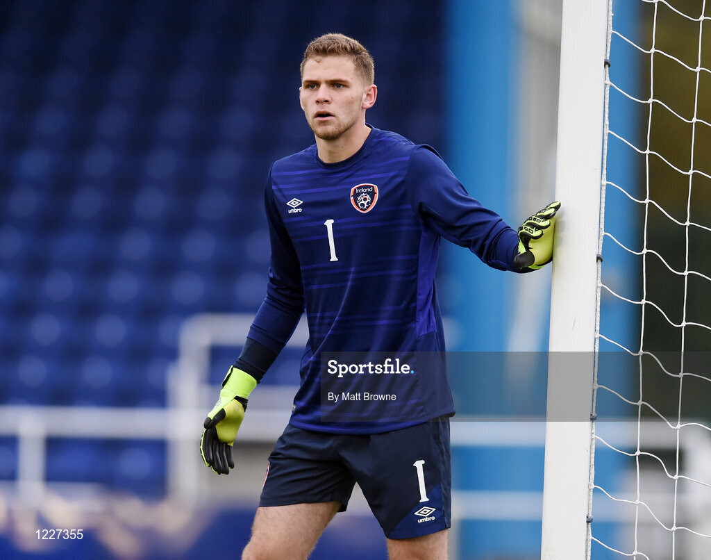 7 October 2016; Liam Bossin of Republic of Ireland during the UEFA U21 Championship Qualifier match between Republic of Ireland and Serbia at the RSC, Waterford. Photo by Matt Browne/Sportsfile