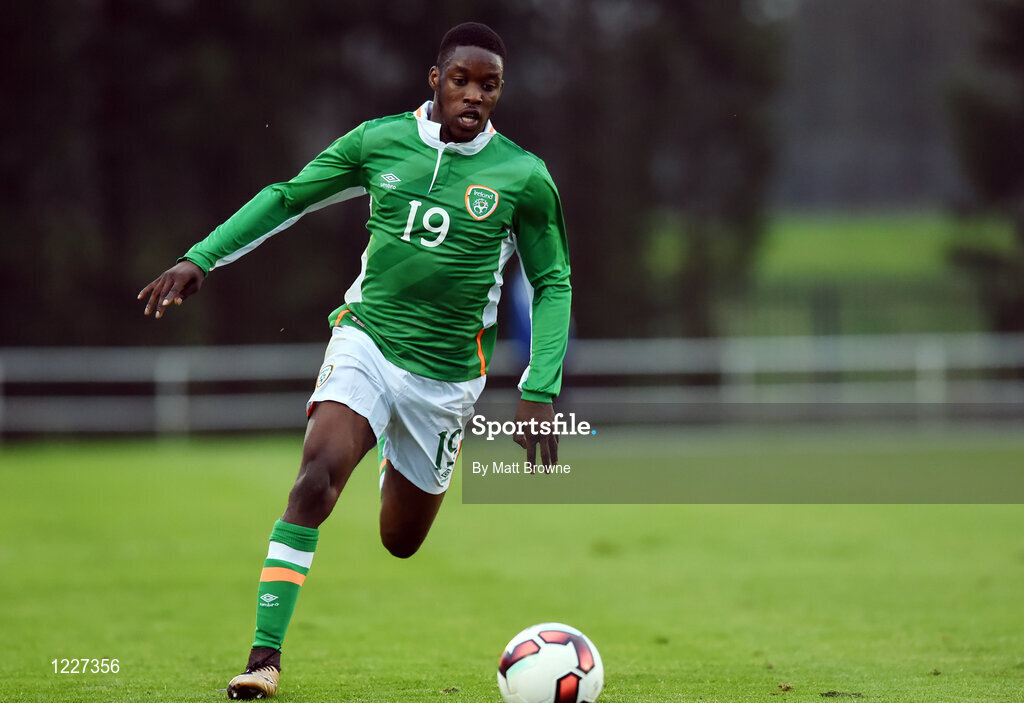 7 October 2016; Olamide Shodipo of Republic of Ireland during the UEFA U21 Championship Qualifier match between Republic of Ireland and Serbia at the RSC, Waterford. Photo by Matt Browne/Sportsfile