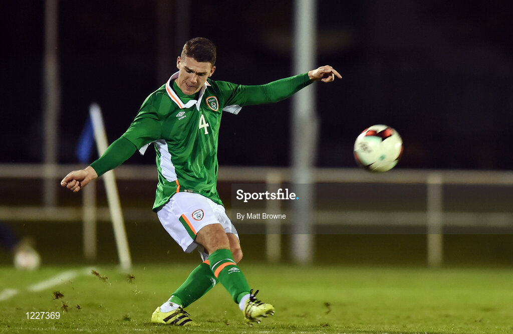 7 October 2016; Darragh Lenihan of Republic of Ireland during the UEFA U21 Championship Qualifier match between Republic of Ireland and Serbia at the RSC, Waterford. Photo by Matt Browne/Sportsfile