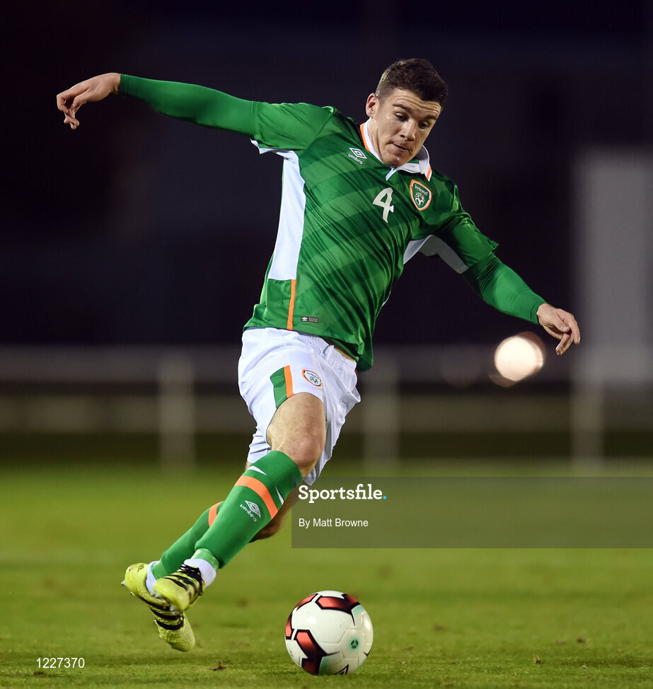 7 October 2016; Darragh Lenihan of Republic of Ireland during the UEFA U21 Championship Qualifier match between Republic of Ireland and Serbia at the RSC, Waterford. Photo by Matt Browne/Sportsfile