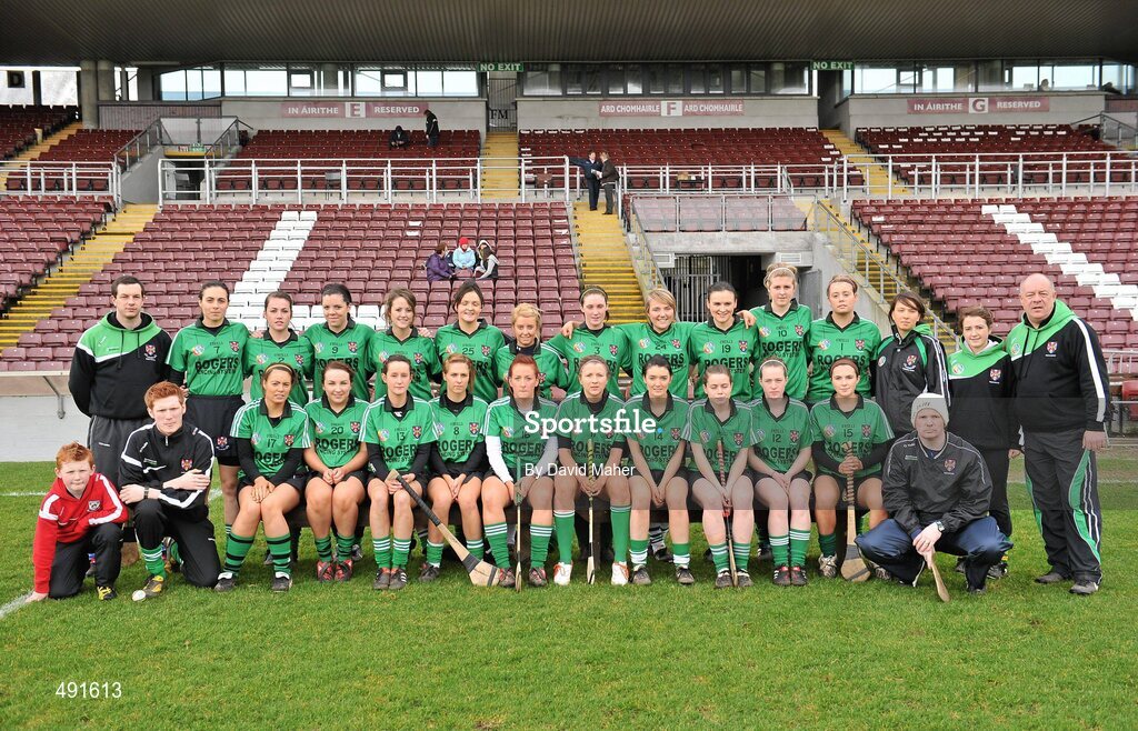 20 February 2011; The Queens University Belfast squad. Purcell Cup Final, DCU v Queens University Belfast, Pearse Stadium, Salthill, Galway. Picture credit: David Maher / SPORTSFILE