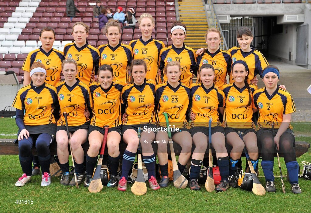 20 February 2011; The DCU team. Purcell Cup Final, DCU v Queens University Belfast, Pearse Stadium, Salthill, Galway. Picture credit: David Maher / SPORTSFILE