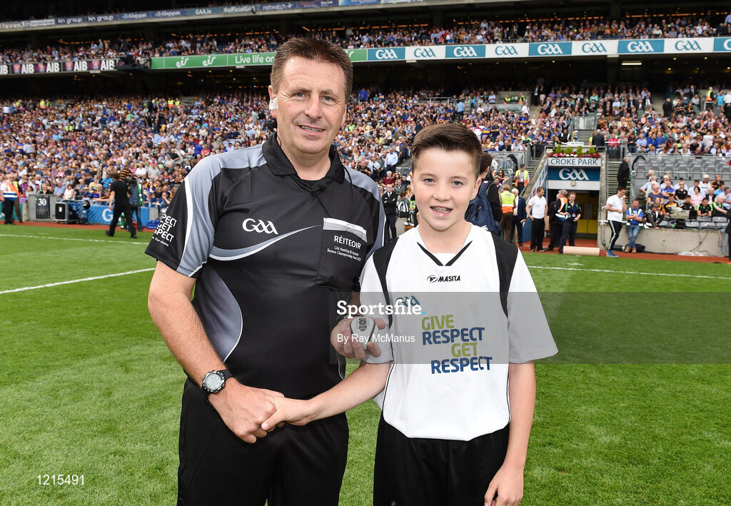 4 September 2016; Match official before the GAA Hurling All-Ireland Senior Championship Final match between Kilkenny and Tipperary at Croke Park in Dublin. Photo by Ray McManus/Sportsfile