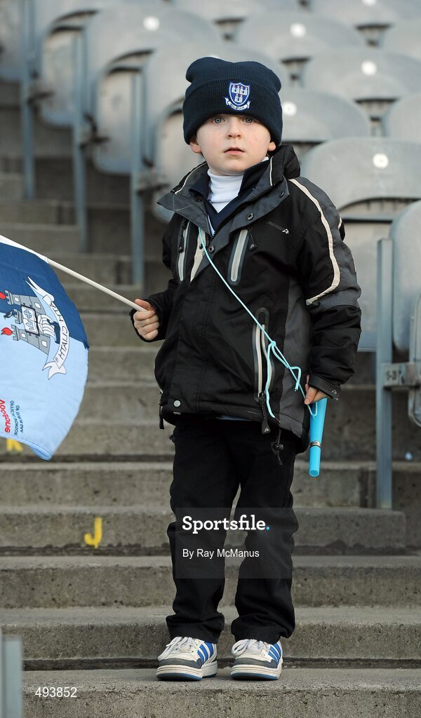 26 February 2011; Three year old Daragh O'Connor, from Clonsilla, Dublin, ahead of the games and entertainment. Supporters and Entertainment at the second night of the Allianz League Spring Series, Croke Park, Dublin. Picture credit: Ray McManus / SPORTSFILE